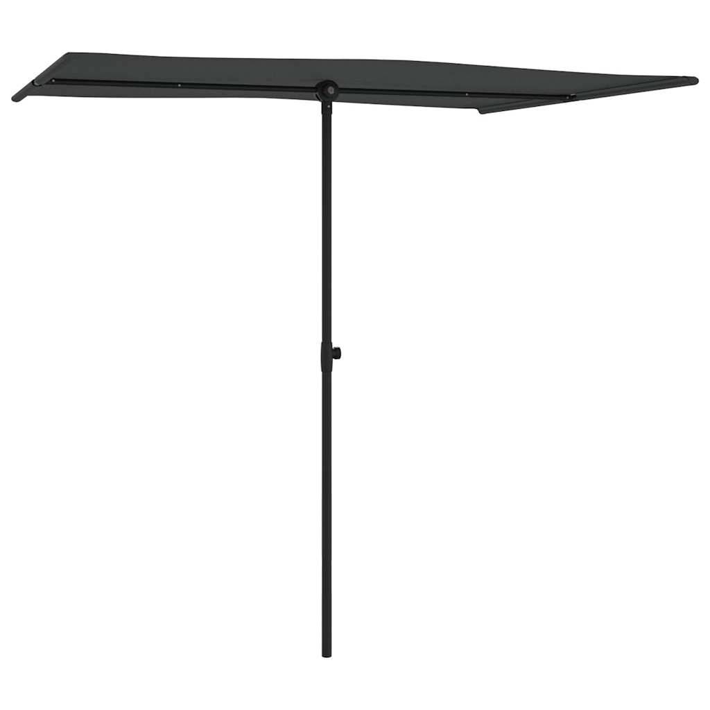 Sonnenschirm mit Aluminium-Mast 180x110 cm Bordeauxrot