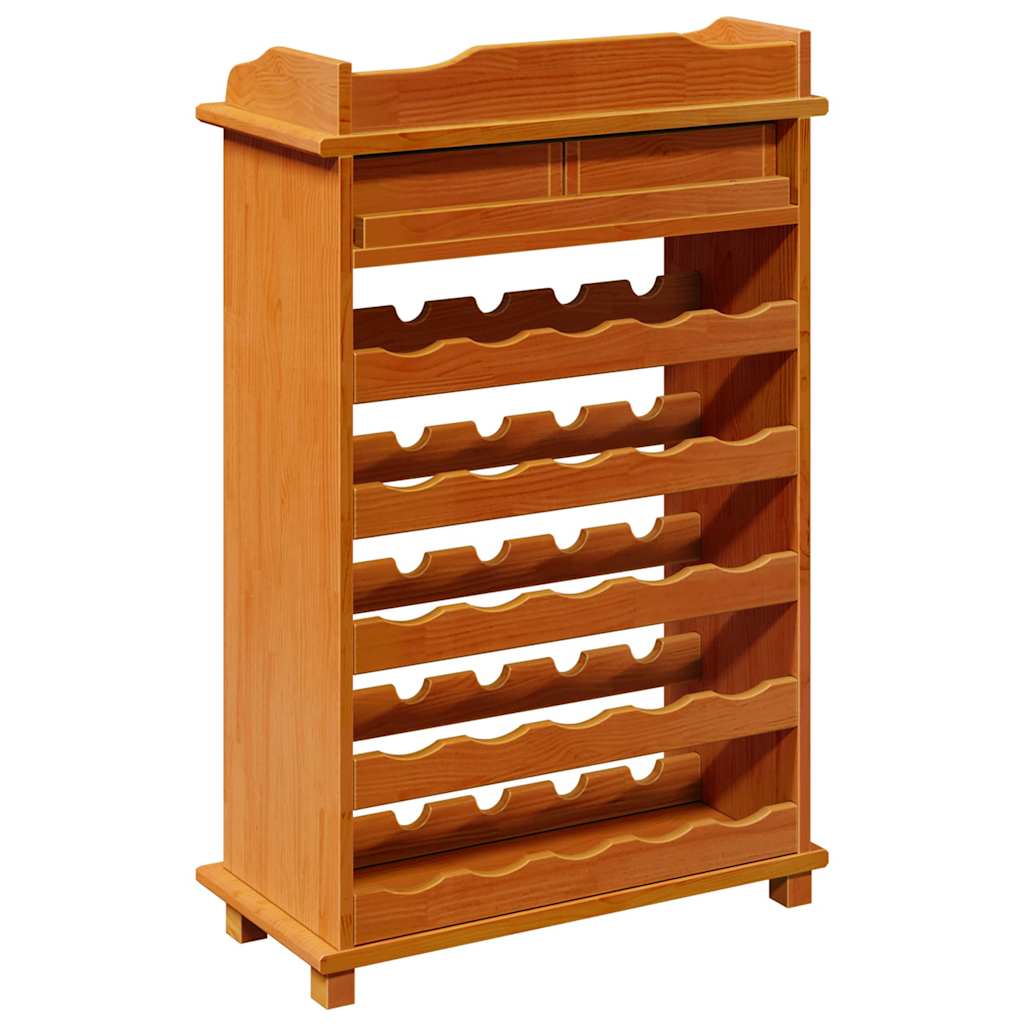 Weinregal Braun 58 x 28 x 90 cm Massives Kiefernholz