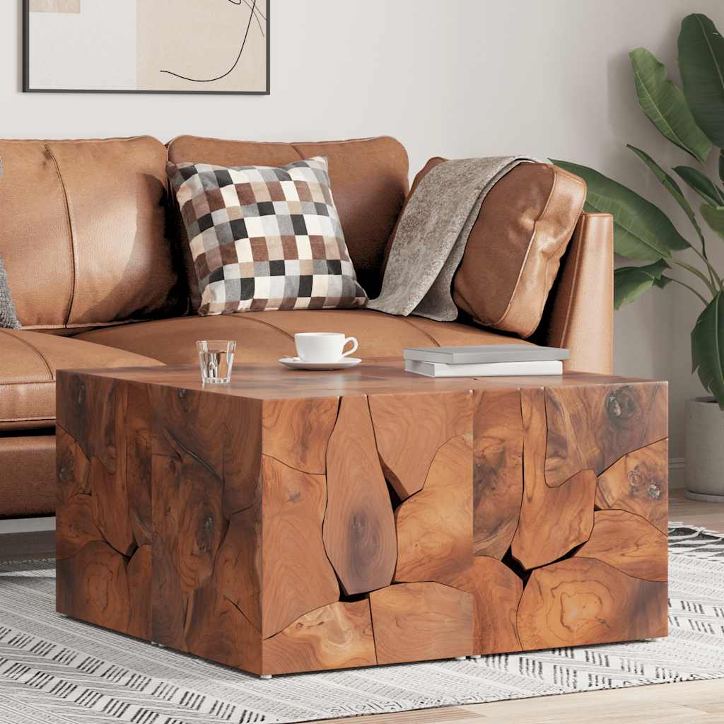 Hocker Braun 40x40x45 cm Massivholz Teak