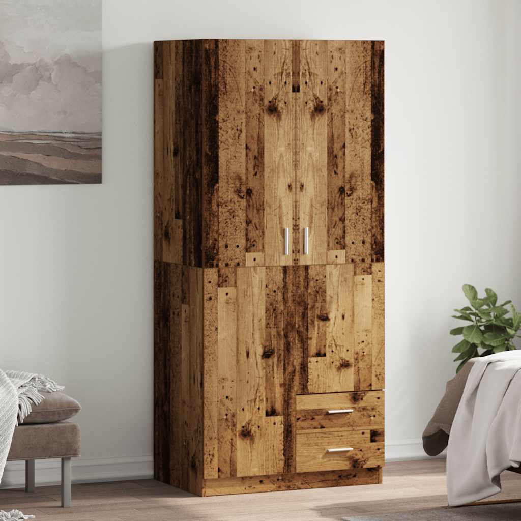 Kleiderschrank Weiß 80x52x180 cm Holzwerkstoff