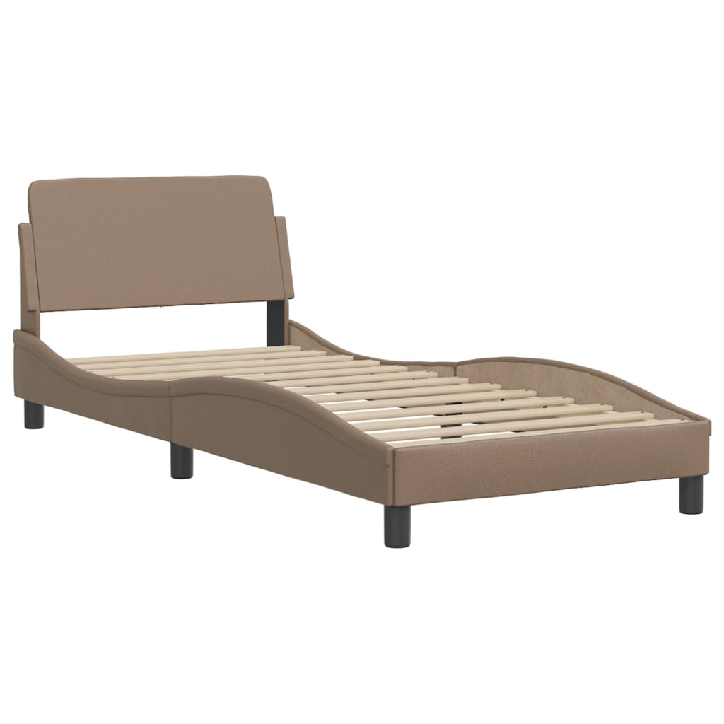 Bett mit Matratze "Dover" Schwarz 80x200 cm Kunstleder