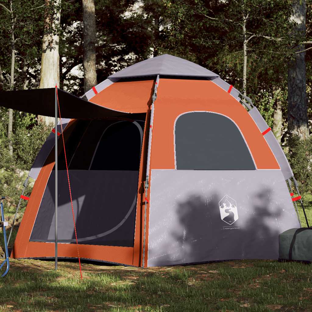 Campingzelt 4 Personen Grün Quick Release