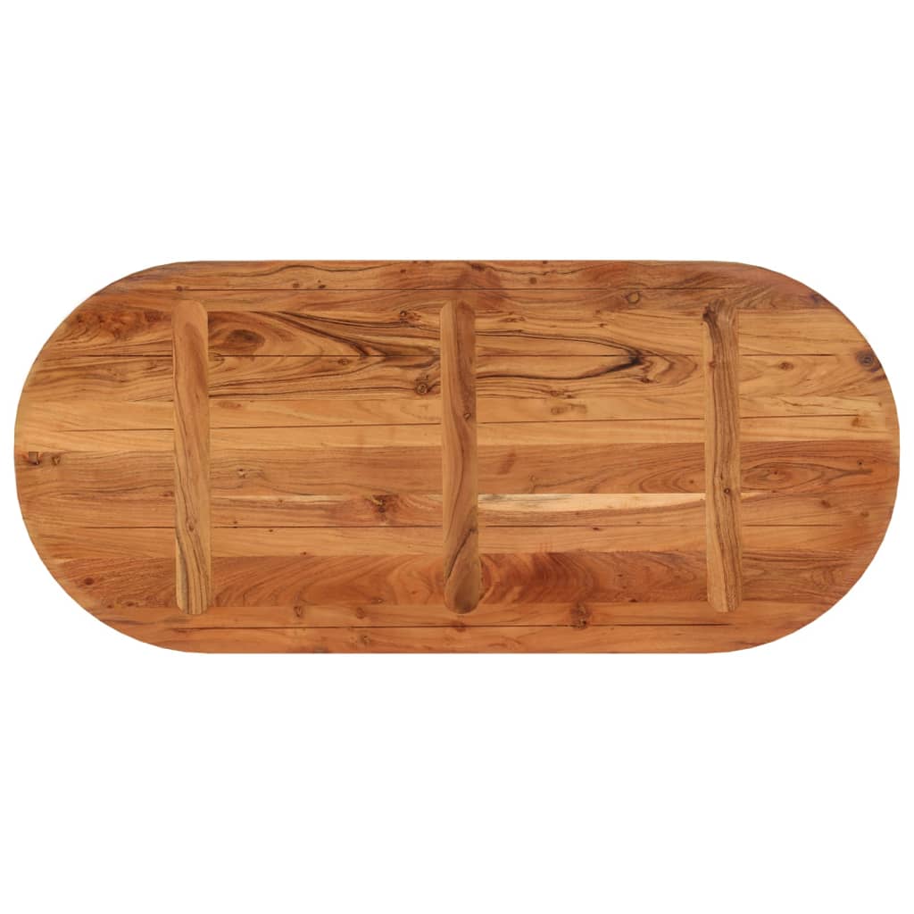Tischplatte 110x40x2,5 cm Oval Massivholz Mango
