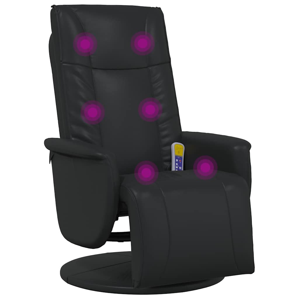 Schwenkbarer Massagesessel Schwarz 71 x 90 x 105 cm Kunstleder