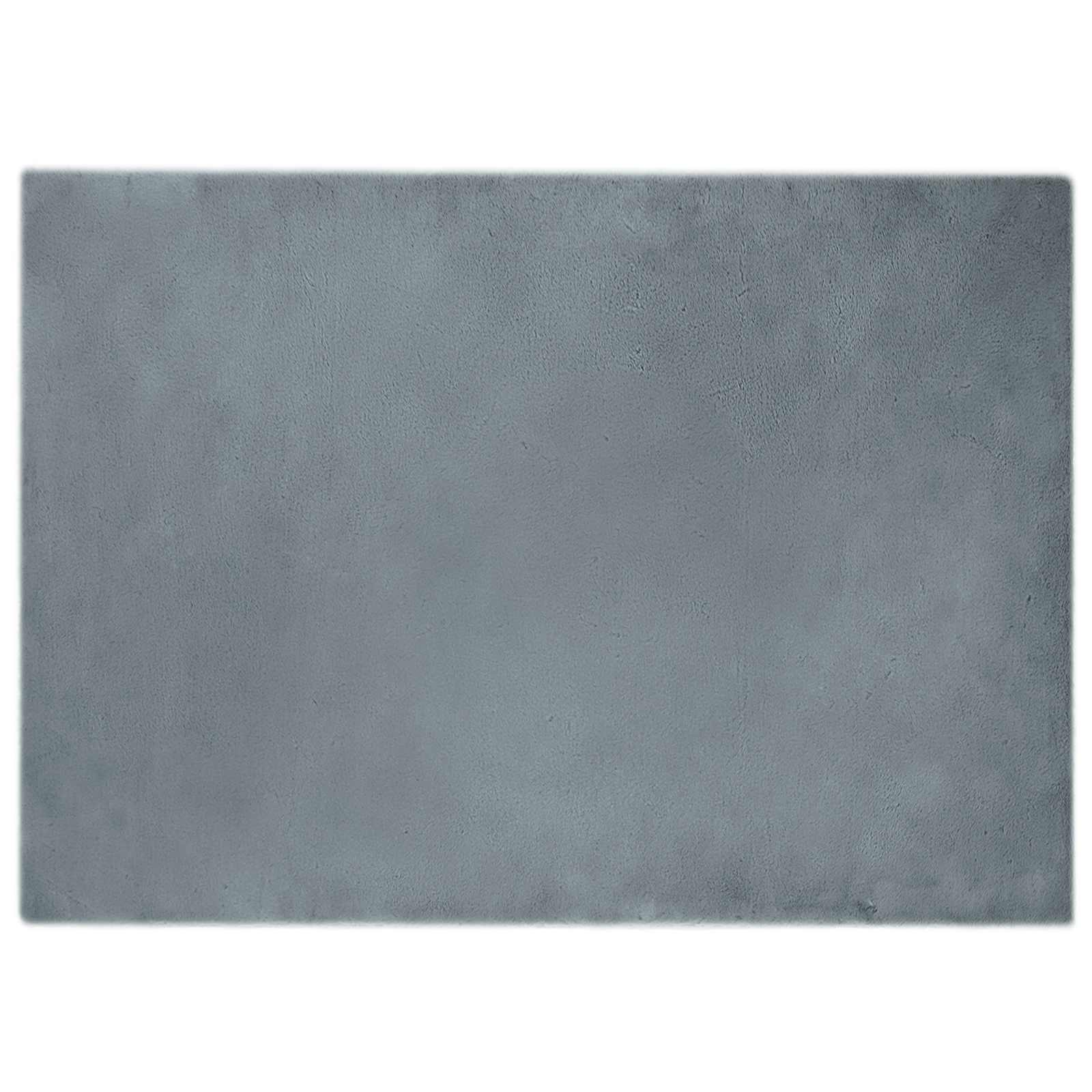 Rutschfester Teppich aus Kunstkaninchenfell OLITE Weiß