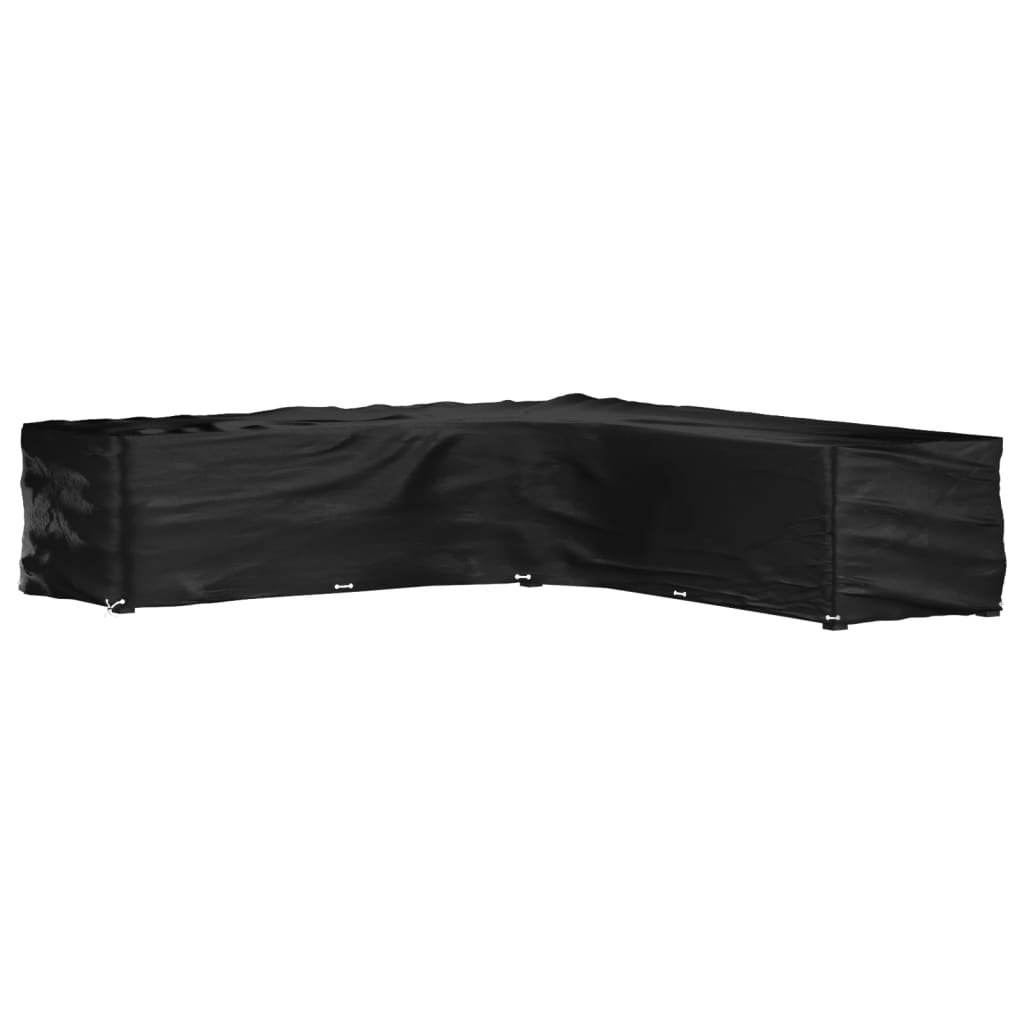 Gartenmöbel-Abdeckungen 2 Stk. L-Form 12 Ösen 250x250x90 cm