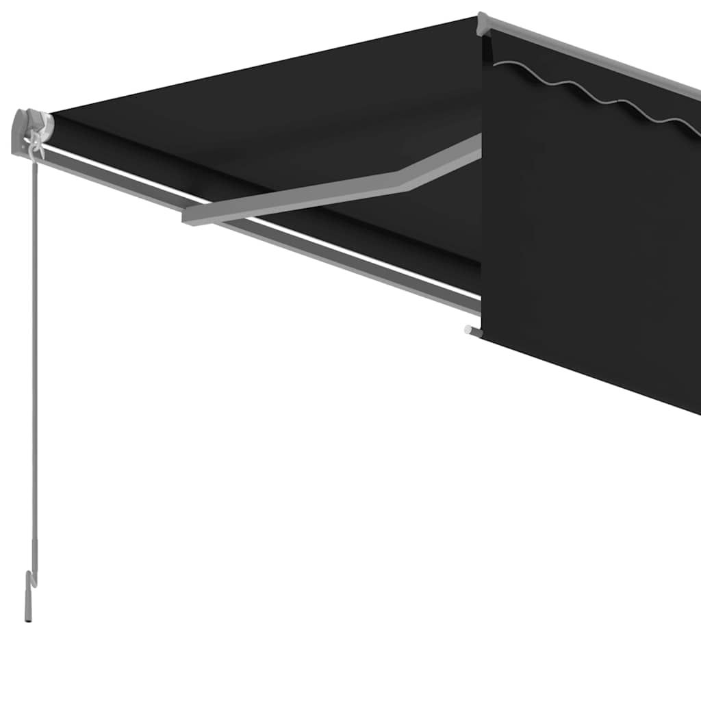 Markise Manuell Einziehbar mit Rollo 3x2,5 m Creme