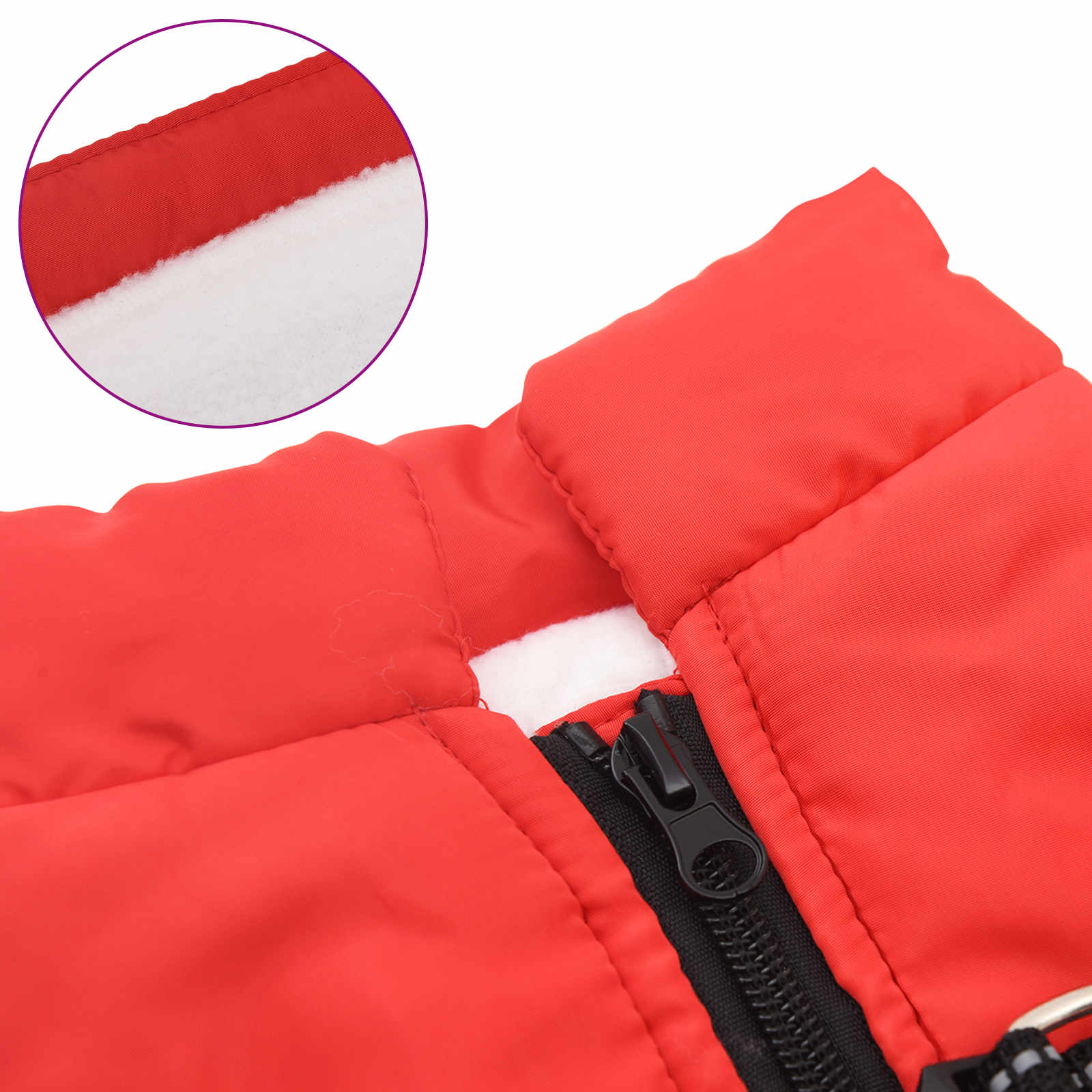 Hundemantel Rot L24 Fleece und Polyester