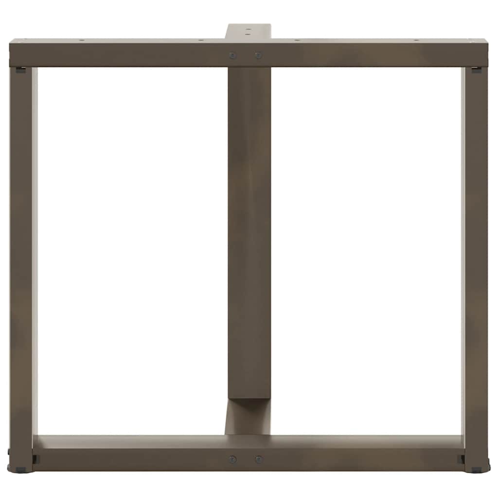 Couchtischbeine T-Form 2 Stk. Schwarz 30x25x(30-31) cm Stahl