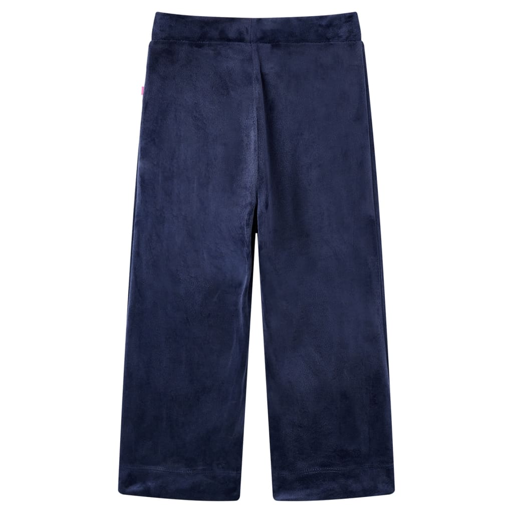 Kinderhose Samt Dunkelblau 104