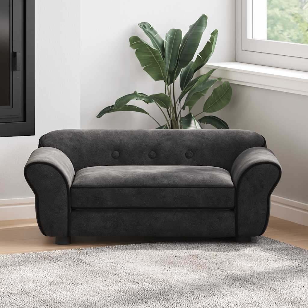 Hundesofa Dunkelgrau 72x45x30 cm Plüsch