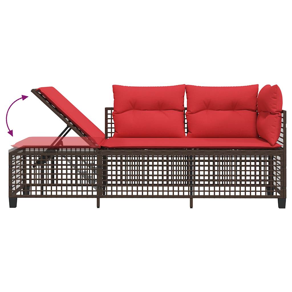 3-teiliges Ecksofa-Set für den Garten mit Kissen, grau, Polyrattan