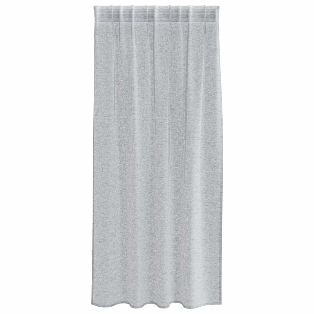 Voile-Vorhang mit Vorhängen 2 pcs Weiß 140 x 140 cm Polyester