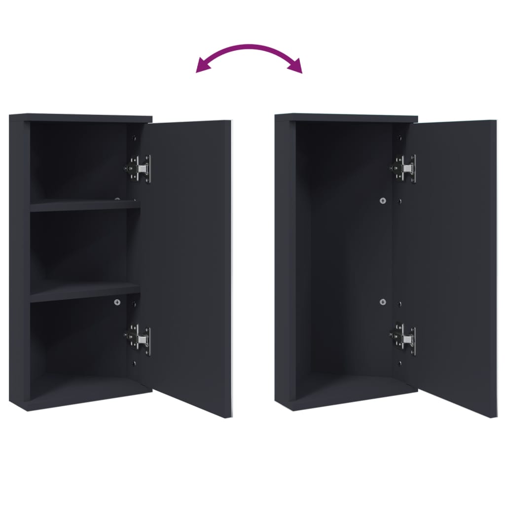 Eck-Spiegelschrank Weiß 30x24x60 cm