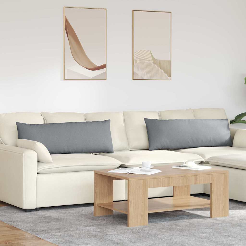 Sofakissen 2 pcs Hellgrau 50 x 30 cm Stoff