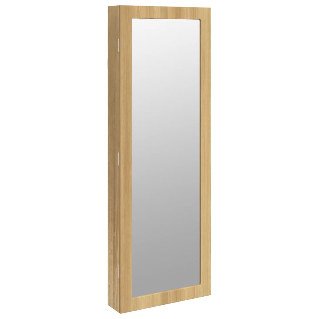 Spiegel-Schmuckschrank mit LED-Beleuchtung Wandmontage Weiß