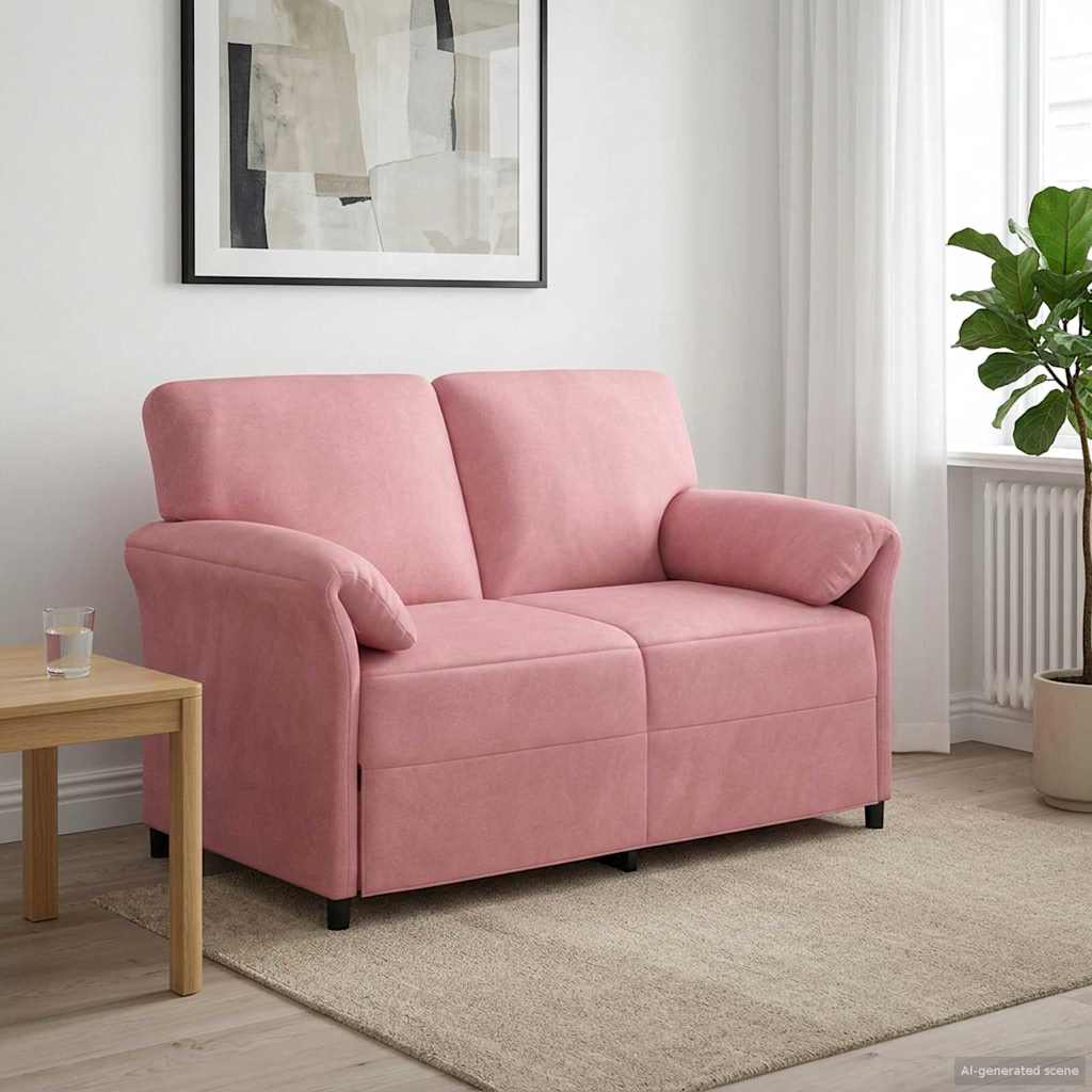 1-Sitzer Sofa Hellgrau 88 x 83 x 95 cm Samt