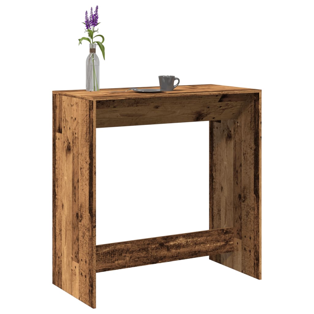 Bartisch Schwarz Eichen-Optik 102 x 50 x 103,5 cm Holzwerkstoff
