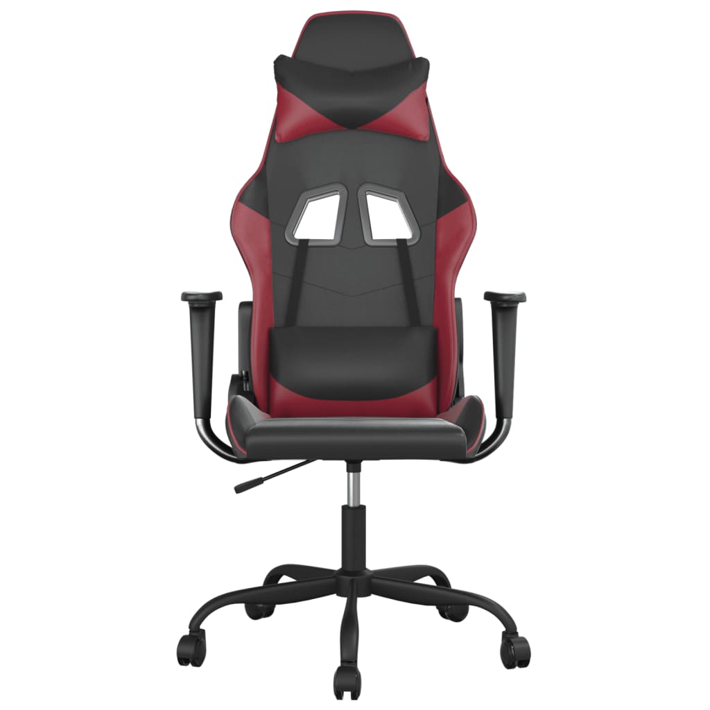 Gaming-Stuhl mit Massagefunktion Schwarz und Rot Kunstleder