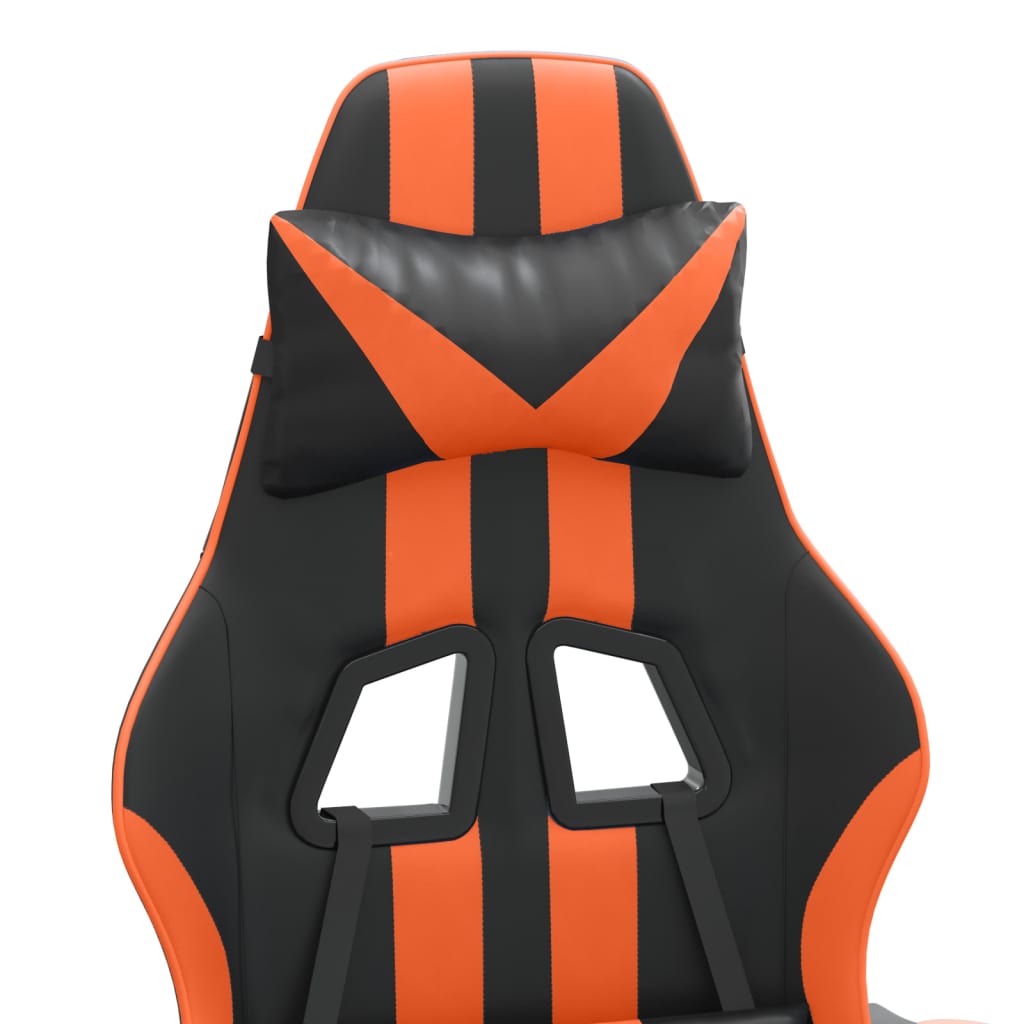 Gaming-Stuhl Drehbar Schwarz und Blau Kunstleder