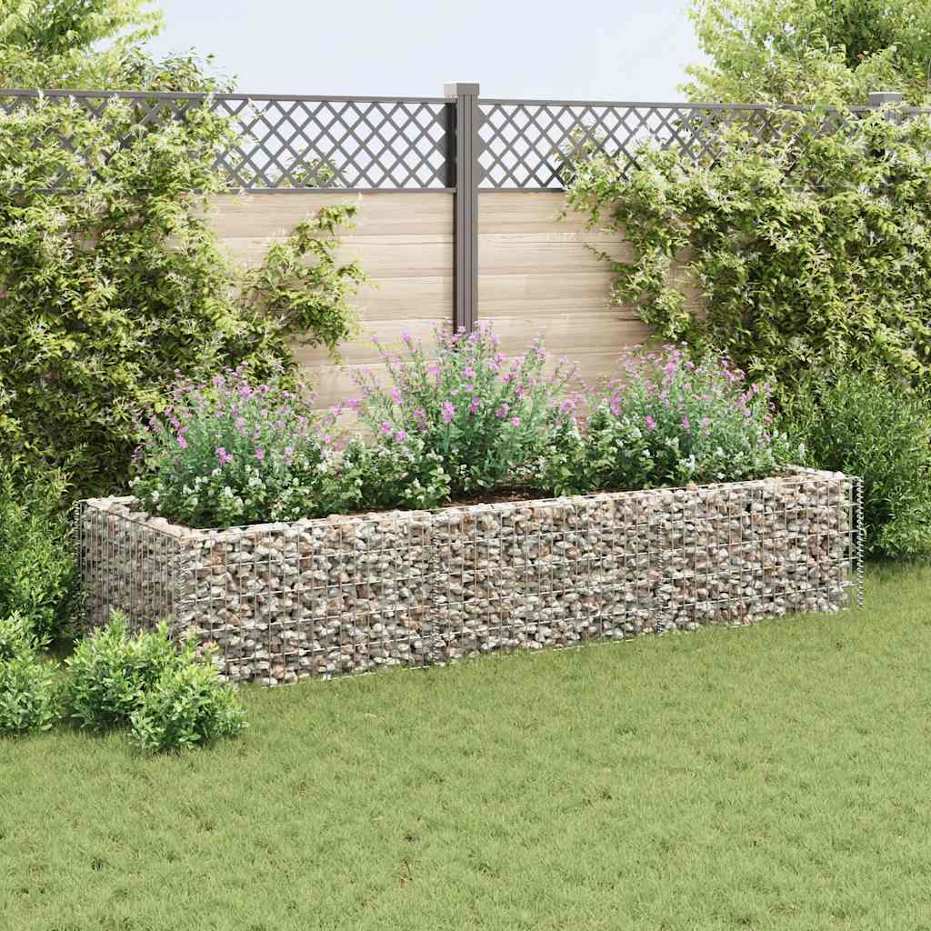 Gabionen-Hochbeet Stahl 360×90×100 cm