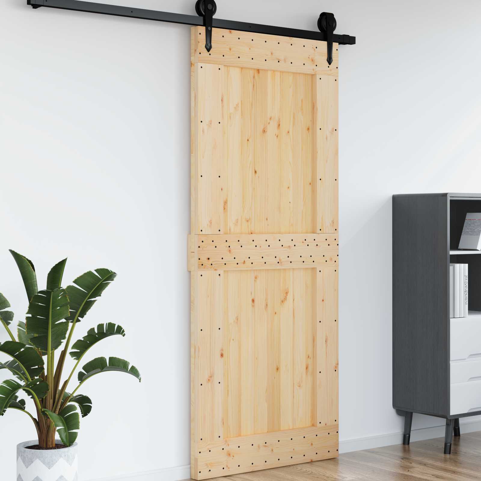 Tür NARVIK Natur 80 x 210 cm Massivkiefer