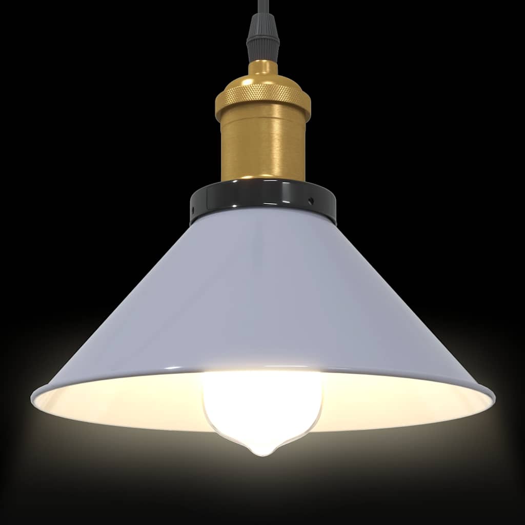 Pendelleuchte Höhenverstellbar E27 Schwarz Glänzend Ø 22 cm