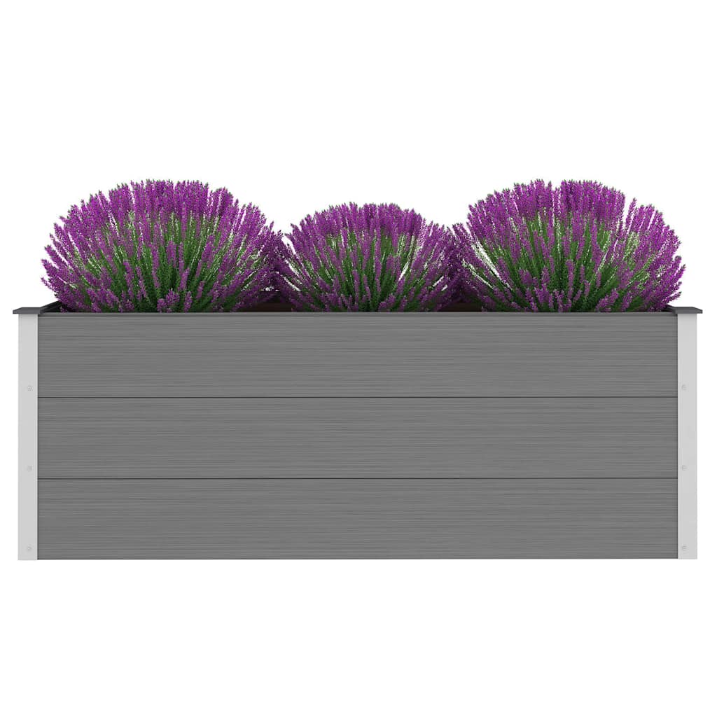 Garten-Hochbeet 200x50x54 cm WPC Grau