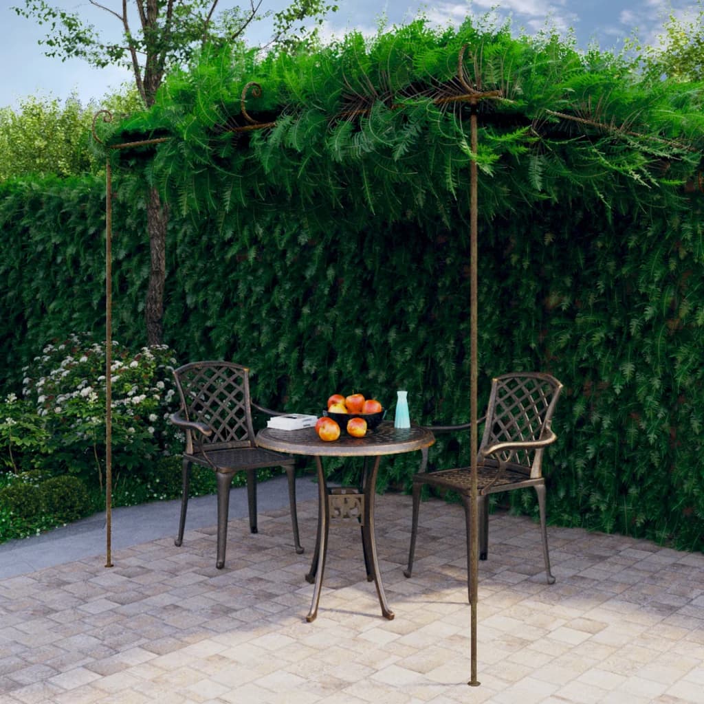 Garten-Pergola Antik-Braun 6x3x2,5 m Eisen