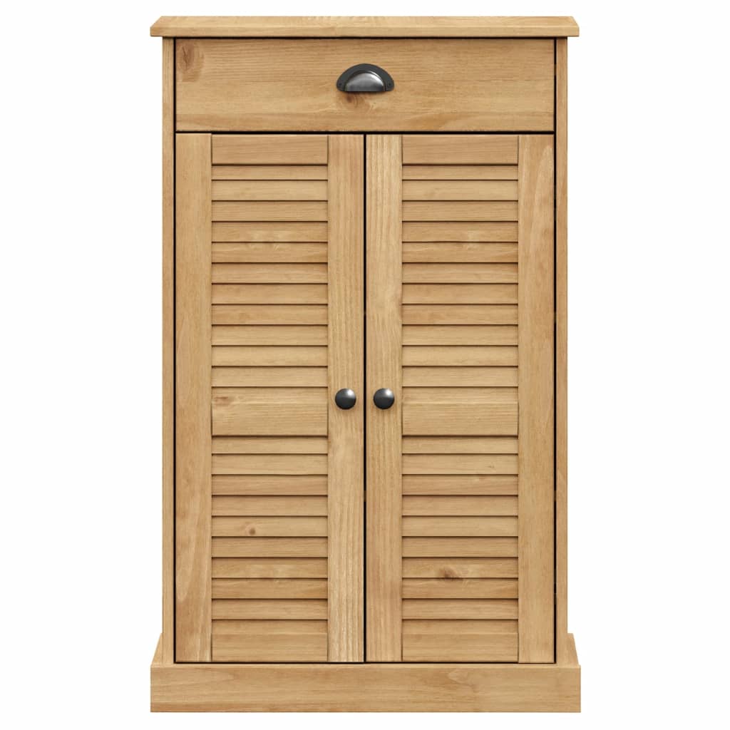 Schuhschrank VIGO Weiß 60x35x96 cm Massivholz Kiefer