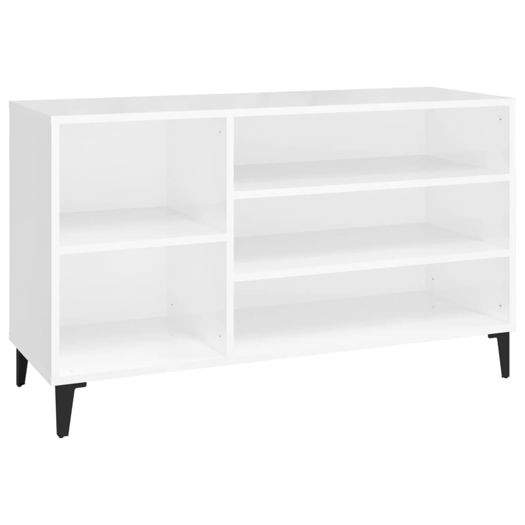Schuhregal Weiß 102x36x60 cm Holzwerkstoff