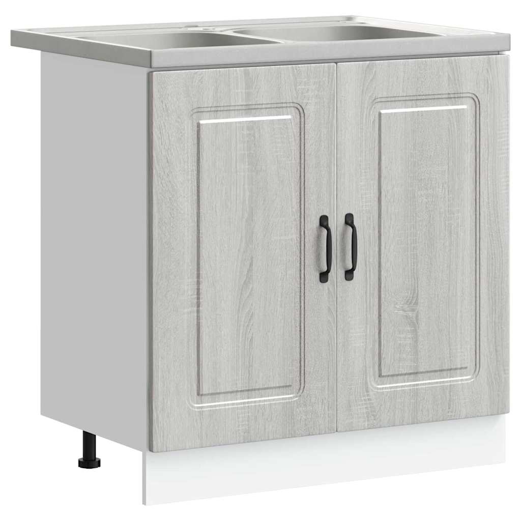 Küchenschrank Kalmar Weiß 80 x 46 x 81.5 cm Holzwerkstoff