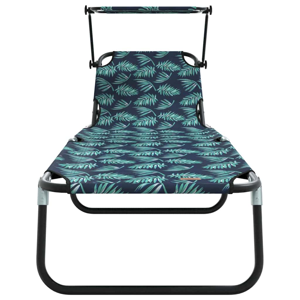 Klappbare Sonnenliege Blau 190 x 57 x 81 cm Oxford