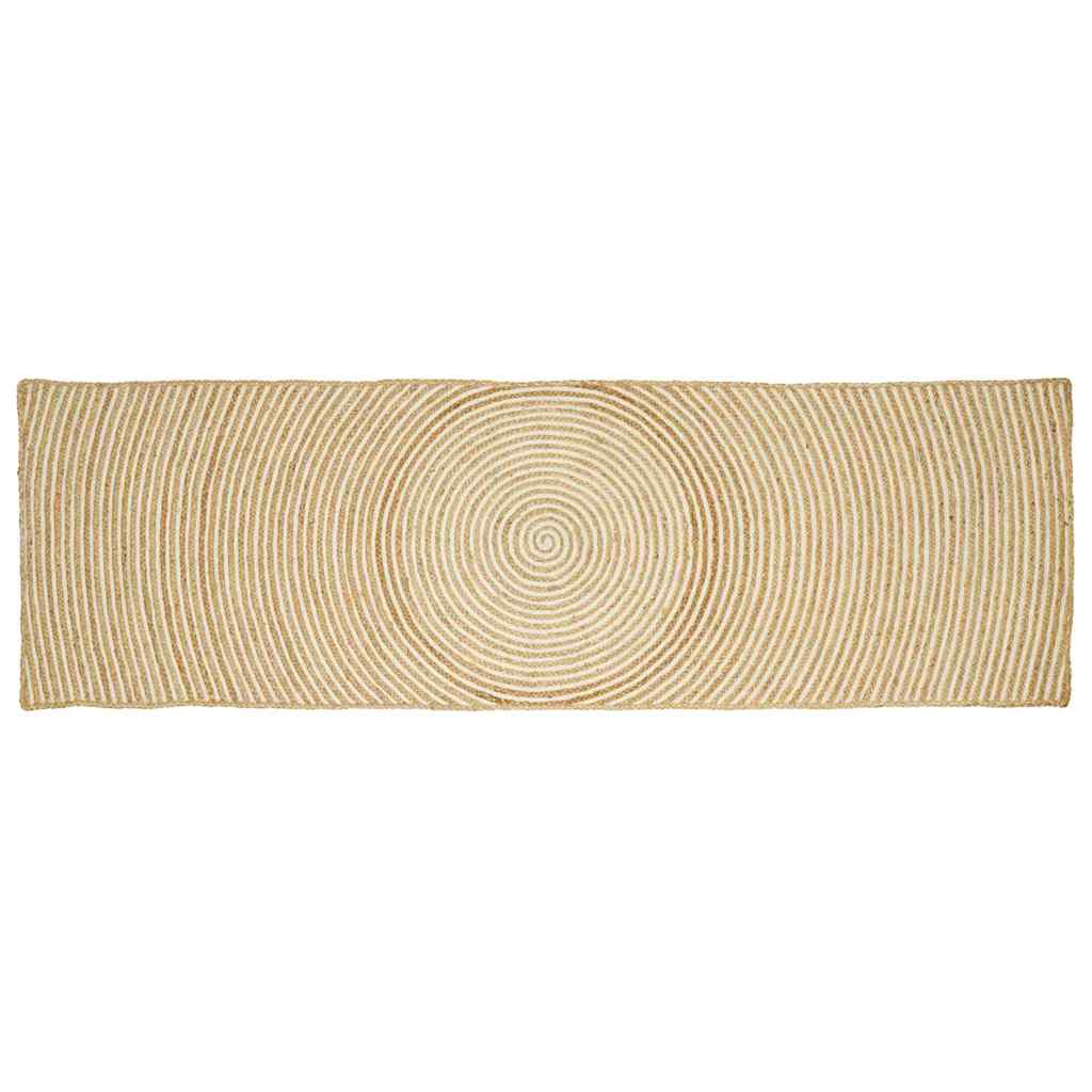 Bereichsteppiche Weiß 60 x 110 cm Jute