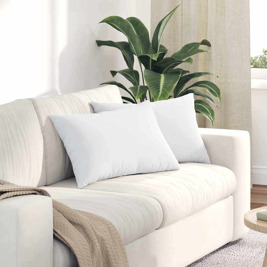 Sofakissen 2 pcs Hellgrau 50 x 30 cm Stoff