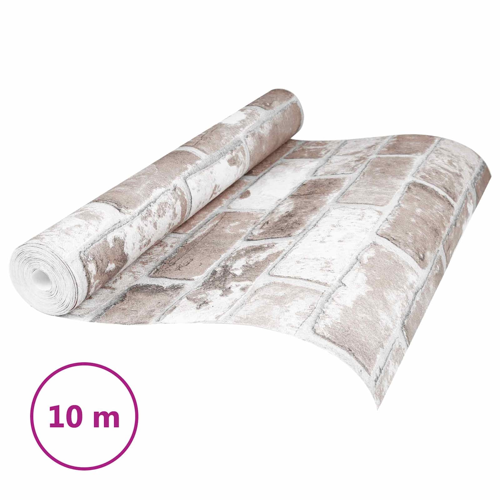 3D Solid Tapete Gestreift Grau 10 x 0,53 m Vliesstoff