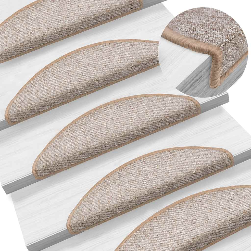 Stufenmatten 15 Stk. 56x17x3 cm Anthrazit Halbrund