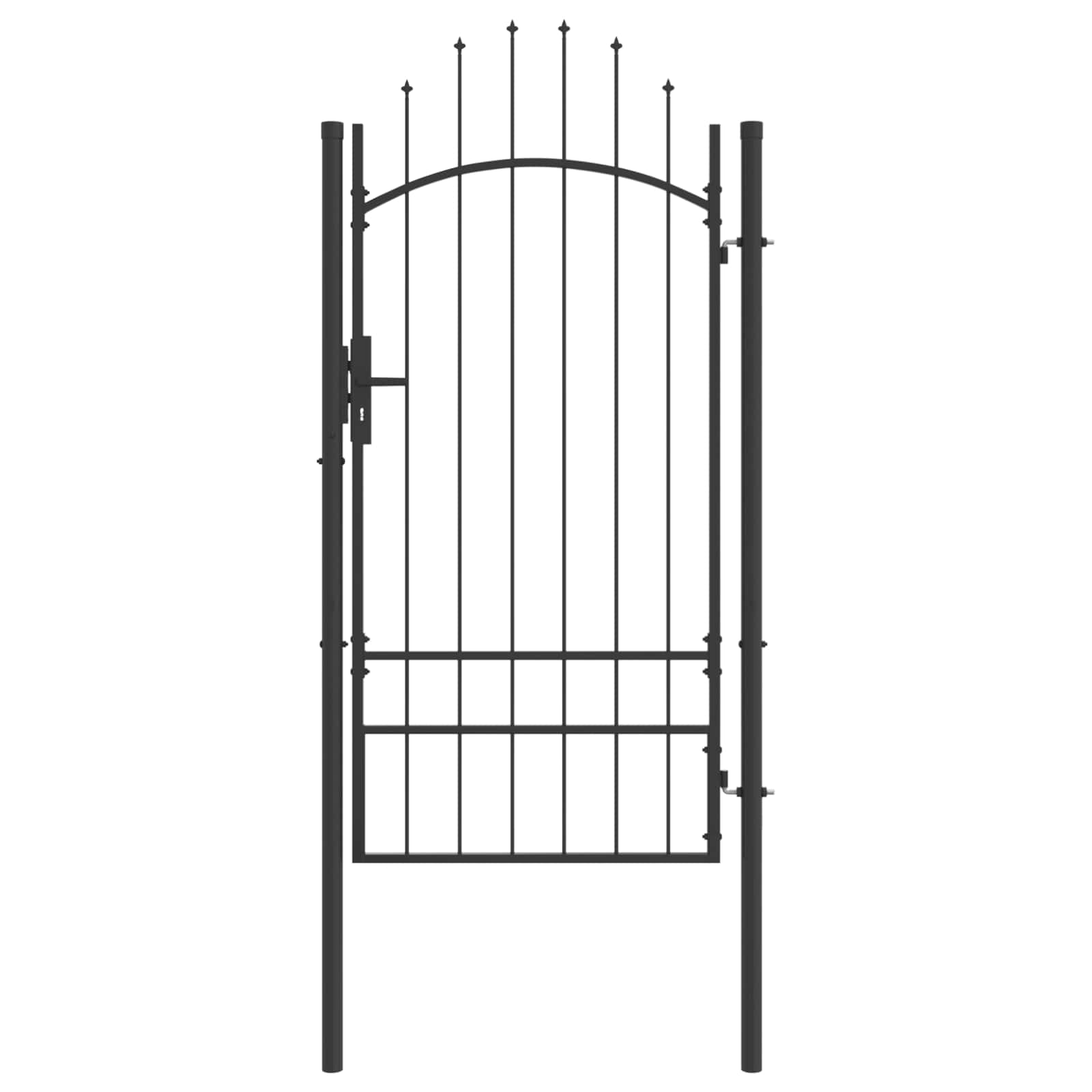 Gartentor Woerden Stahl 1x1 m Schwarz