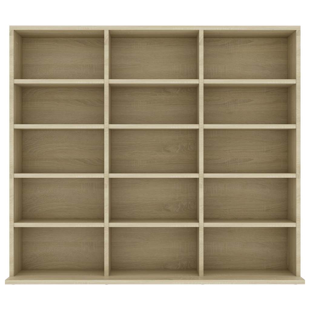 CD Regal Schwarz Eichen-Optik 101 x 23 x 177,5 cm Holzwerkstoff