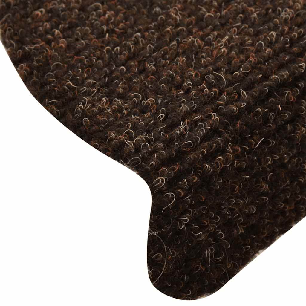 Stufenmatten Selbstklebend 15 Stk. 56x17x3 cm Hellbraun Halbrund