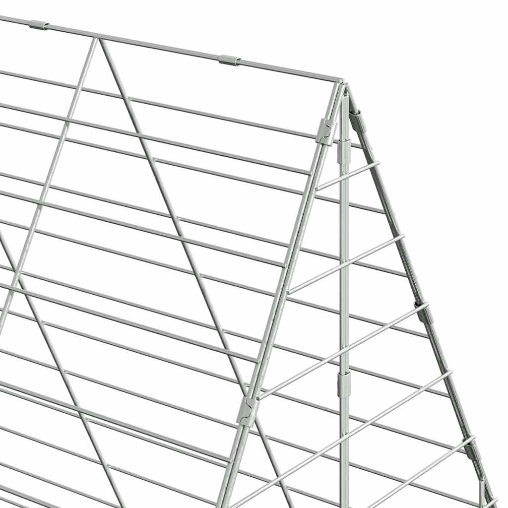 Hühnerkäfig 2 pcs Silber 600 x 100 x 210 cm Verzinkter Stahl
