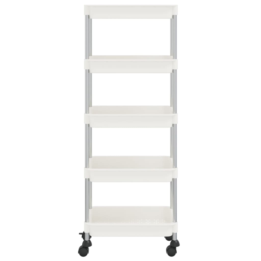 Küchenwagen 5 Etagen Türkis 42x29x128 cm Eisen und ABS