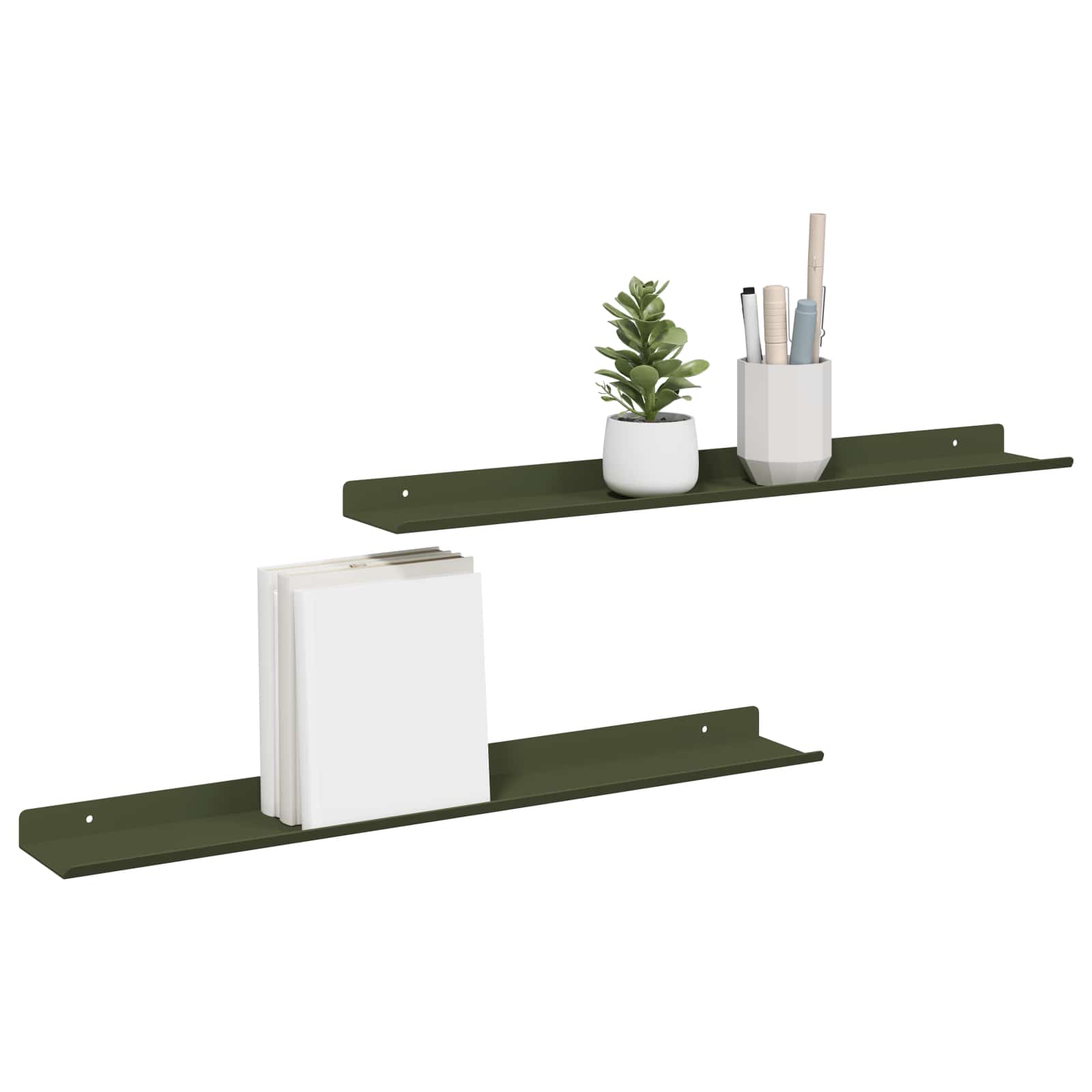 Schwebendes Regal 3 pcs Schwarz 40 x 9 x 2,5 cm Stahl