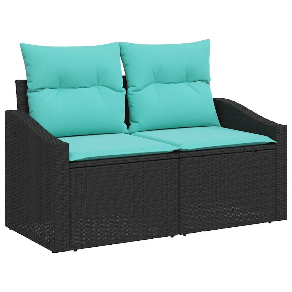 Garten Essgruppe mit Kissen 5 pcs Schwarz und Teal