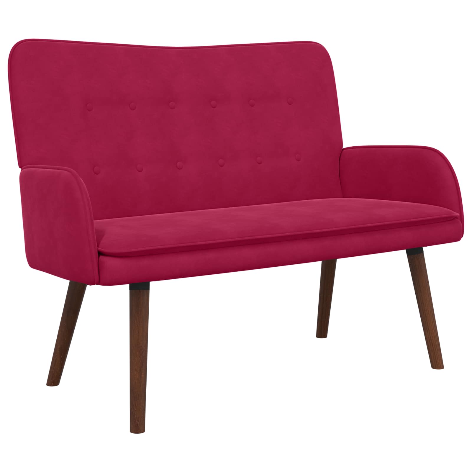 2-Sitzer Sofa Hellgrau 115 x 61 x 87 cm Samt (V)