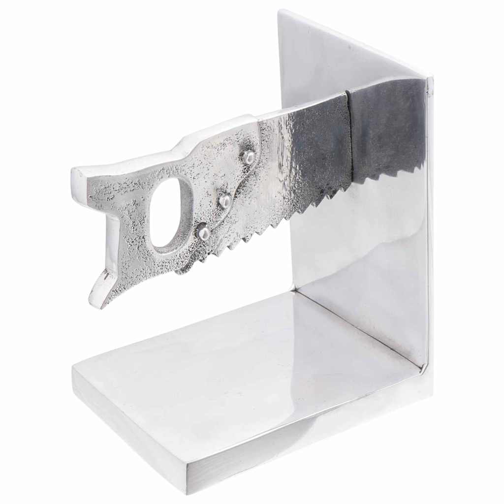 Buchstützen 2 pcs Silber 12 x 9 x 19 cm Aluminium