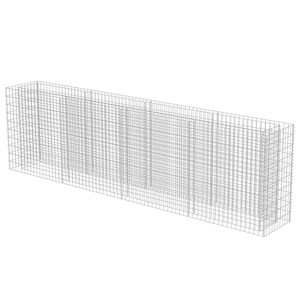 Gabionen-Hochbeet Verzinkter Stahl 450×90×100 cm