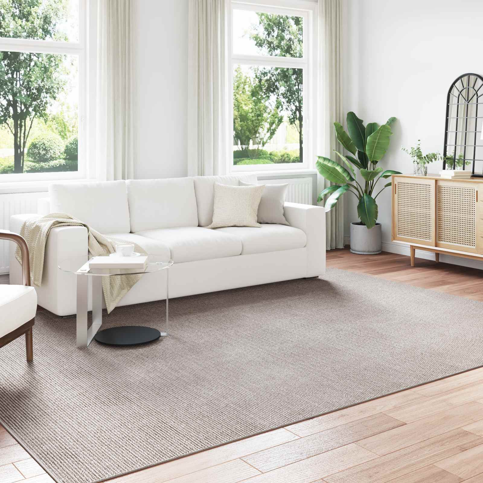 Bereichsteppiche Rechtwinklig LUGO Creme 150 x 80 cm Polyester