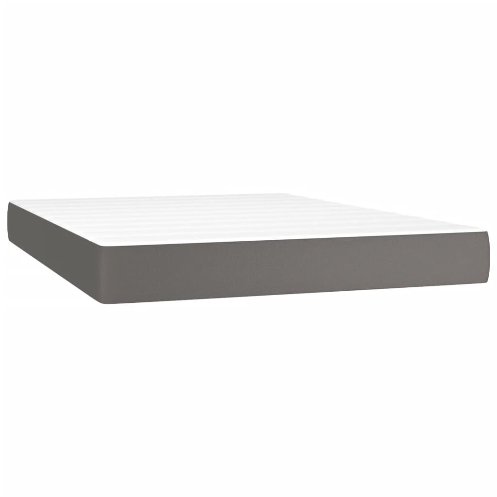 Taschenfederkernmatratze Mittel Schwarz 80x200x20 cm Kunstleder