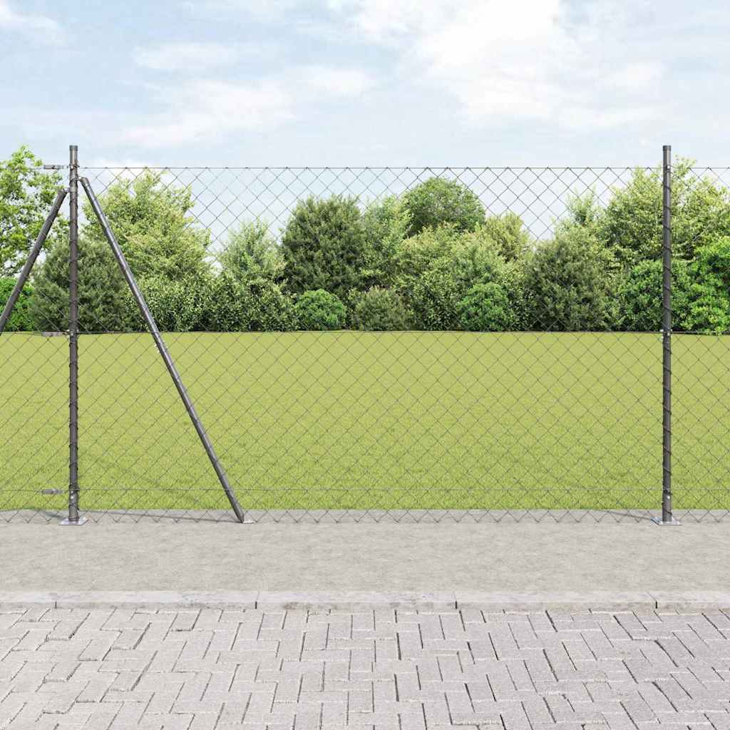 Outdoor Kettenglied-Zaun Erdfixierung 10 x 0,4 m Grün Netz